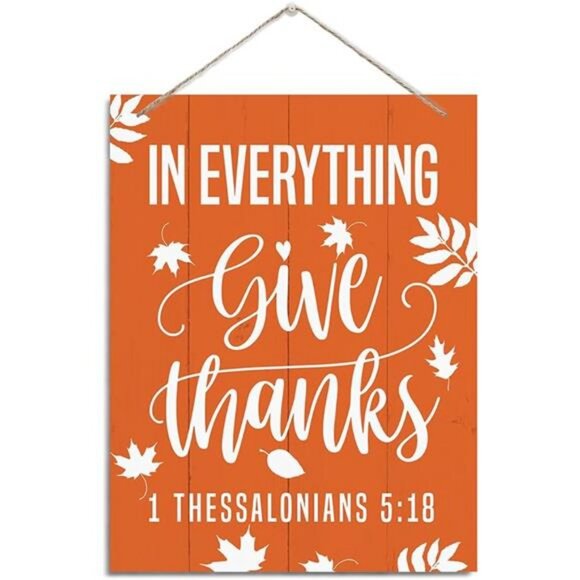 Thanksgiving Decor, Fall Decoration, Rustic Hanging Wood Plaque Sign - Picture 7 of 7